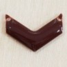Sequin Emaillé en résine époxy chevron 20x14mm - Marron Chocolat