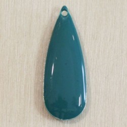 Sequin Emaillé en résine époxy goutte 27x10mm - Bleu turquoise