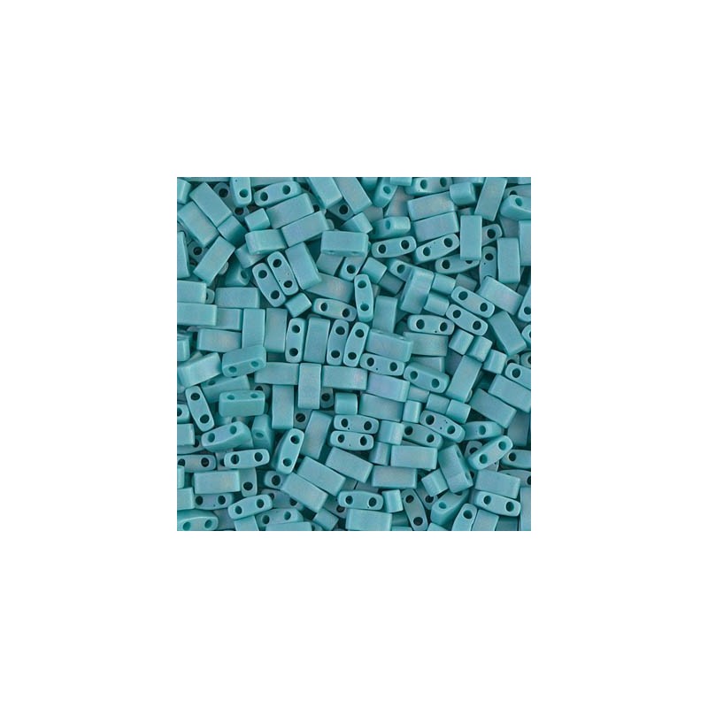 MHTL-0412FR Miyuki Half Tila 5x2,3mm - Turquoise Opaque Green Ab Mat - 5g