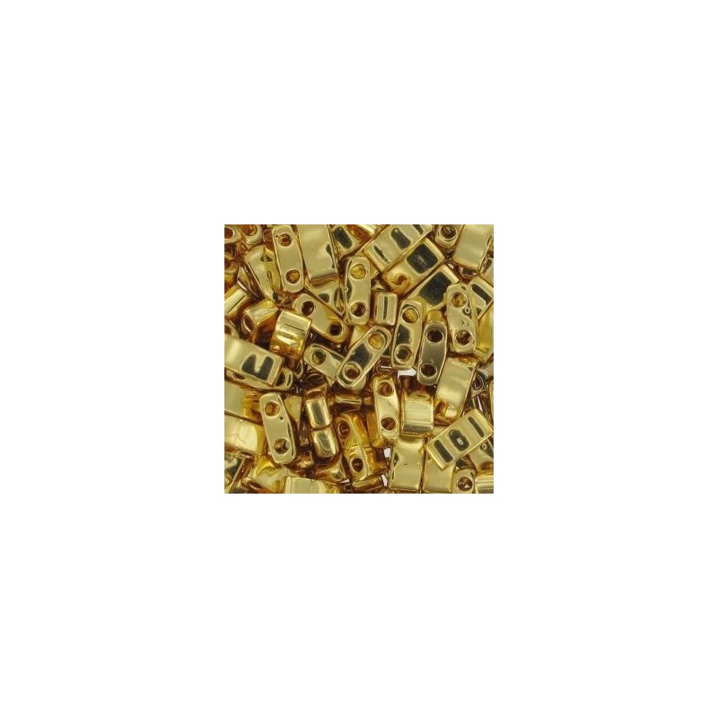 MHTL-0191 Miyuki Half Tila 5x2,3mm - Gold Plated - 5g