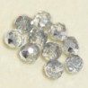 Perles en cristal à facettes - Coussin  - 3x4mm - Argenté Transparent Irisé - Lot de 50