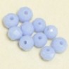 Perles en cristal à facettes - Coussin  - 3x4mm - Bleu Acier Opaque - Lot de 50