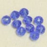 Perles en cristal à facettes - Coussin  - 3x4mm - Bleu Marine Transparent - Lot de 50