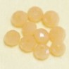 Perles en cristal à facettes - Coussin  - 3x4mm - Chair Laiteux - Lot de 50