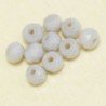 Perles en cristal à facettes - Coussin  - 3x4mm - Gris Laiteux - Lot de 50