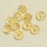 Perles en cristal à facettes - Coussin  - 3x4mm - Jaune Topaze Clair Transparent - Lot de 50