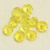 Perles en cristal à facettes - Coussin  - 3x4mm - Jaune Transparent - Lot de 50