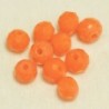 Perles en cristal à facettes - Coussin  - 3x4mm - Orange Foncé Opaque - Lot de 50