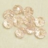 Perles en cristal à facettes - Coussin  - 3x4mm - Rose Transparent - Lot de 50