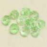 Perles en cristal à facettes - Coussin  - 3x4mm - Vert Peridot Transparent - Lot de 50