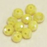 Perles en cristal à facettes - Coussin  - 4x5,5mm - Jaune Opaque Ab - Lot de 50