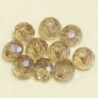 Perles en cristal à facettes - Coussin  - 4x5,5mm - Marron Taupe Transparent Ab - Lot de 50