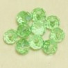 Perles en cristal à facettes - Coussin  - 4x5,5mm - Vert Peridot Transparent - Lot de 50