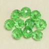 Perles en cristal à facettes - Coussin  - 4x5,5mm - Vert Transparent - Lot de 50