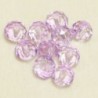 Perles en cristal à facettes - Coussin  - 4x5,5mm - Violet Clair Transparent - Lot de 50