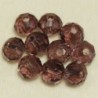 Perles en cristal à facettes - Coussin  - 4x5,5mm - Violet Transparent - Lot de 50