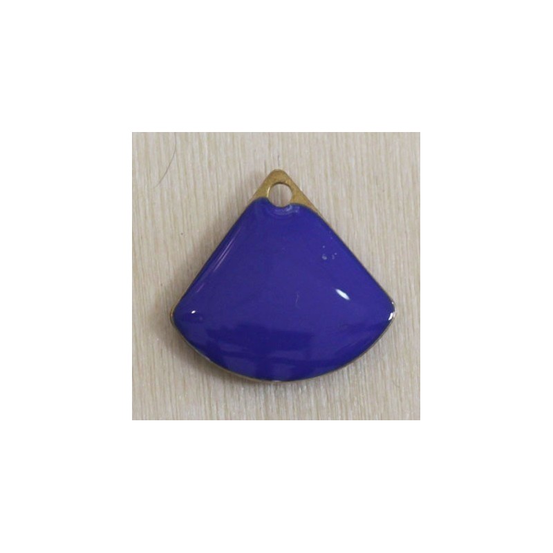 Sequin Emaillé en résine époxy triangle arrondi 12x12mm - Bleu violet