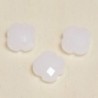 Perles en cristal à facettes  - Trèfle  12x12mm - Blanc Laiteux