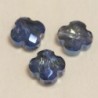 Perles en cristal à facettes  - Trèfle  12x12mm - Bleu Gris Transparent