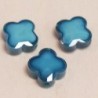 Perles en cristal à facettes  - Trèfle  12x12mm - Bleu Turquoise Opaque