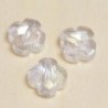 Perles en cristal à facettes  - Trèfle  12x12mm - Cristal Ab Transparent