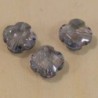 Perles en cristal à facettes  - Trèfle  12x12mm - Gris Transparent