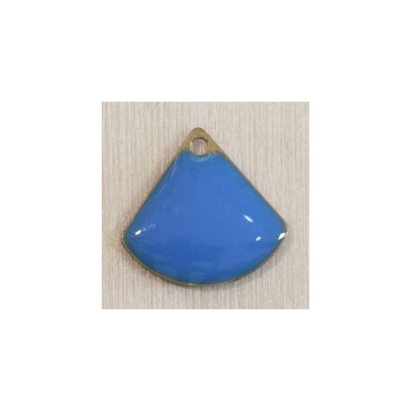 Sequin Emaillé en résine époxy triangle arrondi 12x12mm - Bleu