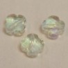 Perles en cristal à facettes  - Trèfle  12x12mm - Jaune Clair Transparent