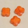 Perles en cristal à facettes  - Trèfle  12x12mm - Orange Opaque