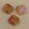 Perles en cristal à facettes  - Trèfle  12x12mm - Saumon Fonce Laiteux