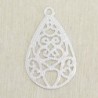 Breloque Laser Cut - Goutte - 13x7mm - Argenté