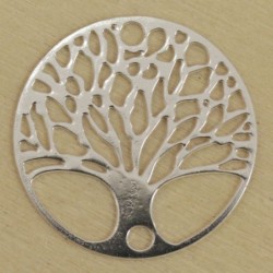 Connecteur Laser Cut - Arbre de vie - 20mm - Argenté