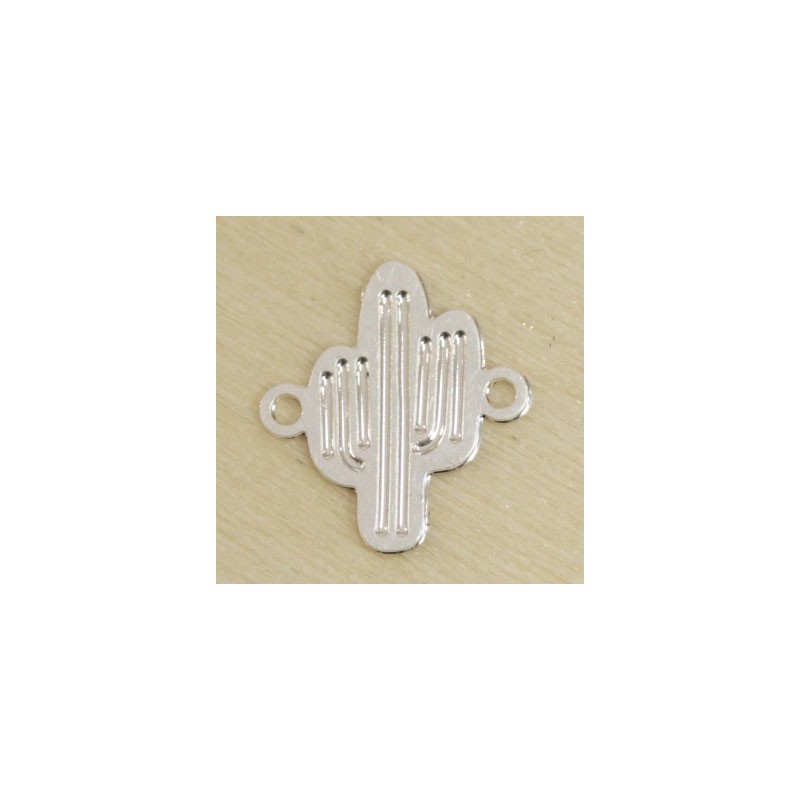 Connecteur Laser Cut - Cactus - 9x10mm - Argenté