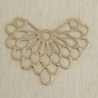 Connecteur Laser Cut - Demi rosace - 19x12mm - Gold rose