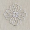 Connecteur Laser Cut - Fleur - 15mm - Argenté