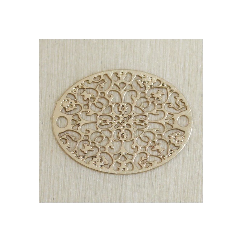 Connecteur Laser Cut - Ovale - 16x12mm - Gold rose