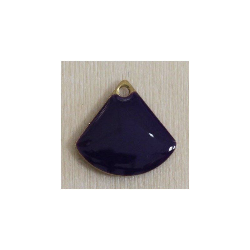 Sequin Emaillé en résine époxy triangle arrondi 12x12mm - Violet