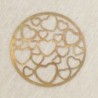 Connecteur Laser Cut - Rond coeur - 19mm - Gold rose