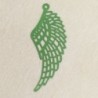 Pendentif Laser Cut - Aile d'ange - 49x20mm - Vert