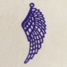 Pendentif Laser Cut - Aile d'ange - 49x20mm - Violet