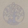 Pendentif Laser Cut - Arbre de vie - 33x30mm - Argenté