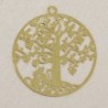 Pendentif Laser Cut - Arbre de vie - 33x30mm - Doré