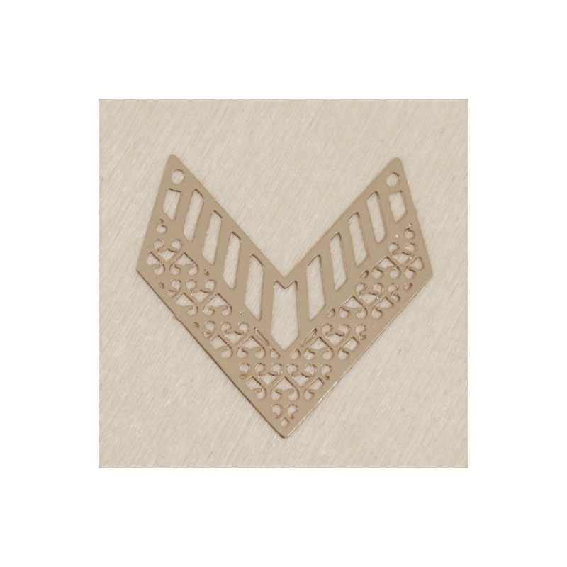 Pendentif Laser Cut - Chevron - 31x31mm - Gold rose