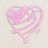 Pendentif Laser Cut - Coeur - 25x24mm - Rose clair