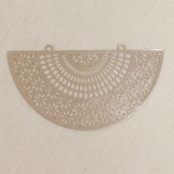 Pendentif Laser Cut - Demi rosace - 47x26mm - Gold rose