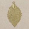 Pendentif Laser Cut - Feuille - 39x22mm - Doré