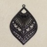 Pendentif Laser Cut - Goutte pointue -38x25mm - Noir