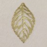 Pendentif fin - Feuille - 35x20mm - Doré