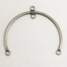 Connecteur forme évidée - Demi-lune arceau - 33x30mm - Bronze