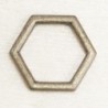 Connecteur forme évidée - Hexagone - 10x11mm - Bronze